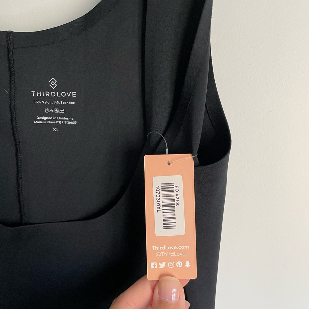 ThirdLove Black Sleeveless Scoop Bodysuit - Picture 2 of 3